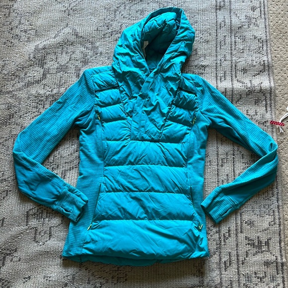 lululemon athletica Jackets Coats Mixed Media Lululemon Puffer Jacket With Hood Poshmark